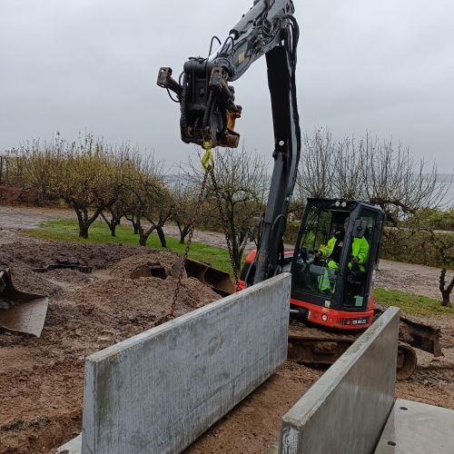 Anlægsentreprise støttemur